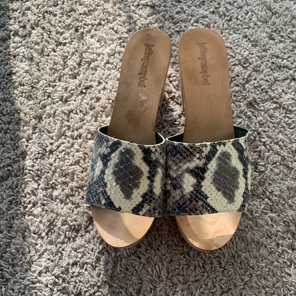 Jeffrey Campbell Dlight Clogs Platform Sandals Sn… - image 9